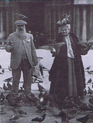 Claude and Alice Monet in St Mark's Square, Venice, 1908